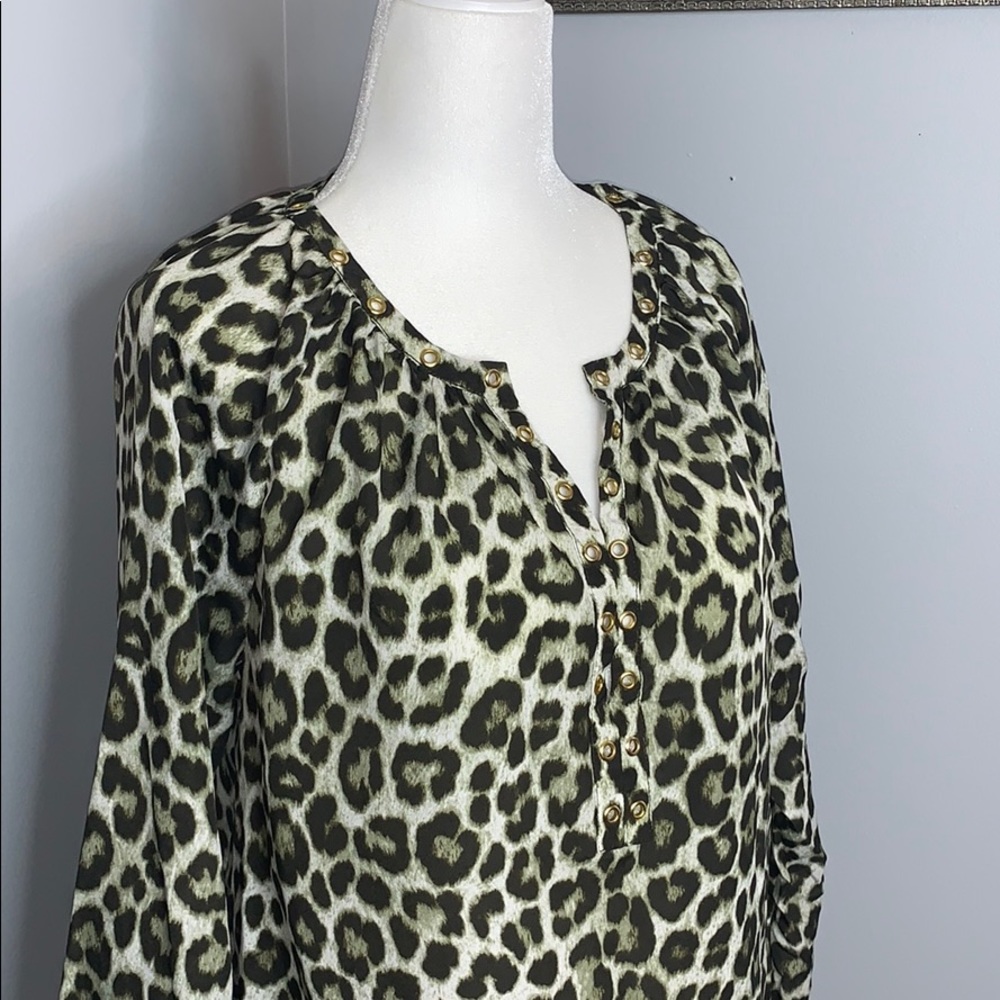 Michael Kors Leopard Print Blouse - Picture 2 of 6